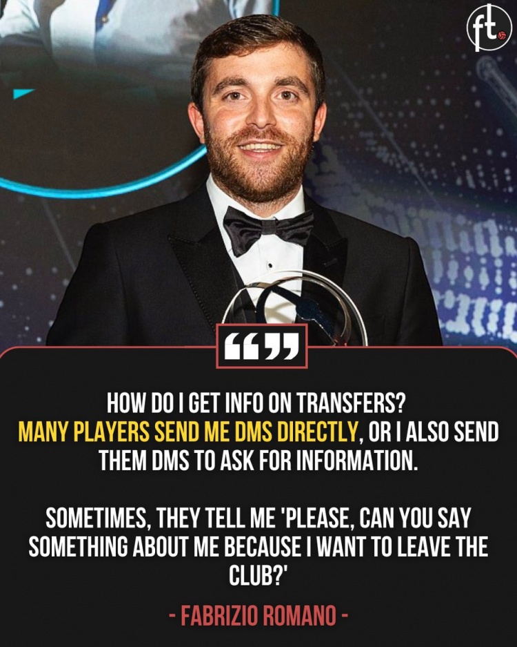 hth网页版在线登录入口-罗马诺揭秘转会情报来源：与球员直接私信沟通是关键